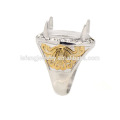New design stainless steel Silver&Gold mens indonesia rings, man ring